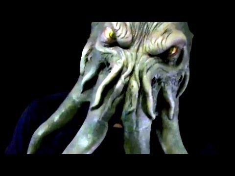 Cthulhu Demon Monster Halloween Latex Mask On A Minions' Head