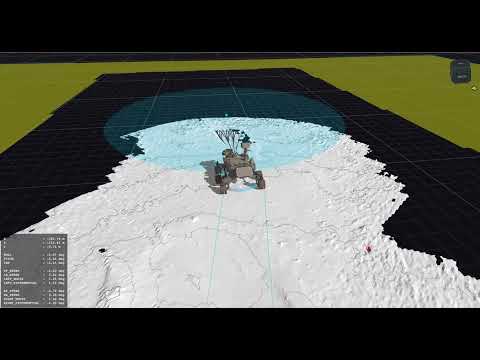 Computer Simulation of Mars Perseverance Rover's First Autonav Drive