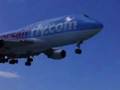 Corsair B747 Landing at SXM in St. Marteen
