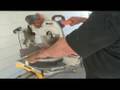 How to Use a Motorized Miter Box : How to Make a Crosscut Using a Motorized Miter Saw