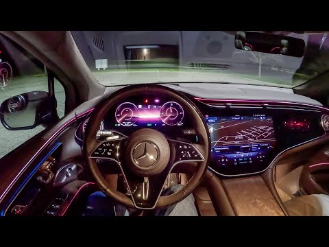 2024 Mercedes-Maybach EQS 680 SUV - POV Night Drive (Binaural Audio)