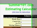 Lawn Care Business Estimating Calculators and Google Earth