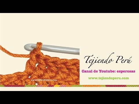Crochet: punto alto o vareta puntos de crochet. Crochet: punto alto o vareta