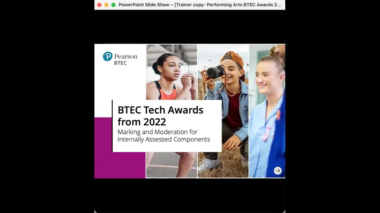 BTEC Tech Award in Performing Arts (2022): Marking and moderation for Internally Assessed Components