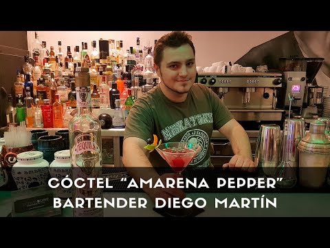Cóctel "Amarena Pepper", del bartender Diego Martín (Dormirdcine, Madrid)
