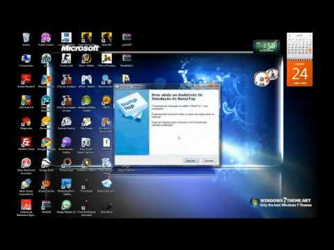 video aula de como instalar e usar o bump top