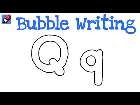 how to draw a bubble letter q