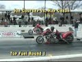 Top Fuel rider falls off at 190mph