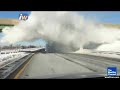 Snow Explodes off Semi