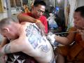Sak Yant Tattoos in Wat Bang Phra