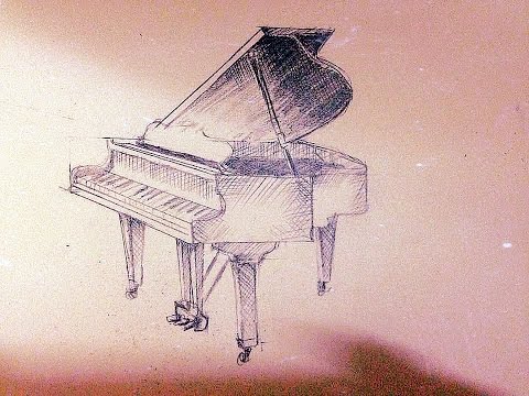 video-linktoworks-how to draw a piano (easy tutorial) - YouTube