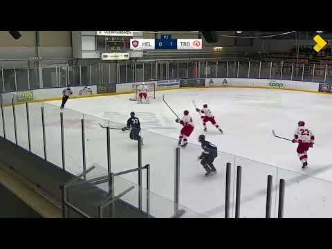 Tymon Pyrih #37 hit from almost no angle in the short-side upper left corner of the net.. 2024-11-02 J20 Regional Syd against IF Troja-Ljungby