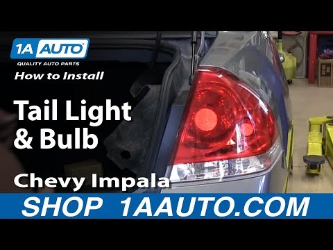 How To Install Replace Change Tail Light and Bulb 2006-12 Chevy Impala