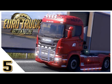 Euro Truck Simulator 2 #5 - Entrega Rápida: Viagem a Noite e quase ACIDENTE