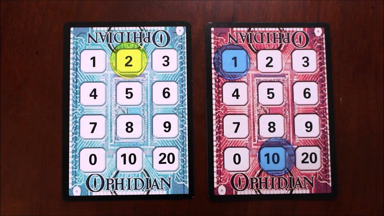 Ophidian 2350 Counter Cards