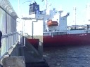 Freighter enters New Bedford,MA Harbor