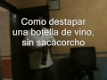 Como abrir una botella de vino sin sacacorcho
