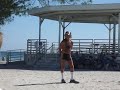 Freddie Frisbie adjusts his shorts Freddie Frisbie adjusts his shorts