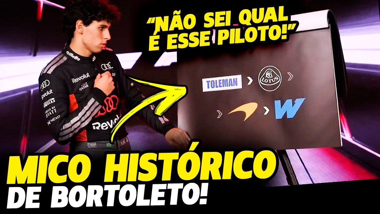 BORTOLETO PASSA VERGONHA AO NÃO SABER QUAL PILOTO É ESSE! FÓRMULA 1