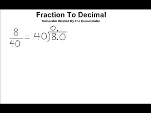 how to change decimal to fraction