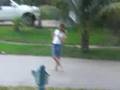colleen playing outside
