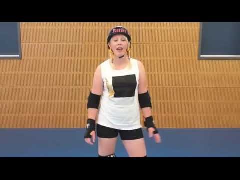 Roller Derby Fresh Meat Lessons – Derby Stance – Lesson 1 – By PipSquish