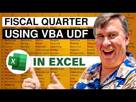 how to define quarter in excel