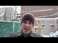 Kenzo in the snow - Philly snowstorm