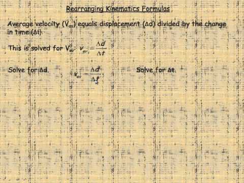 how to isolate time in kinematic equation