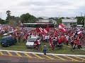 Onibus do Inter chegando no aeroporto...