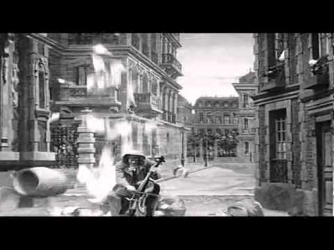 slapstick comedies - Vintage black and white French film. Slapstick comedy. Public Domain.