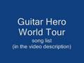 Guitar Hero World Tour song list