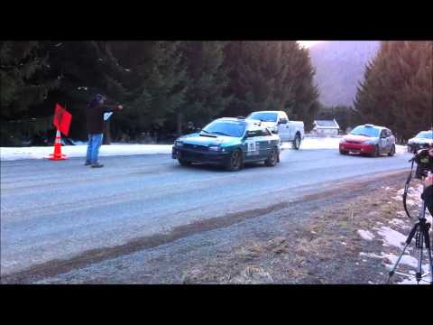 Tom Lawless and Martin Brady were second in another Evo 9 while Danny 
