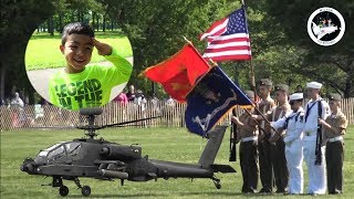 Real Helicopter Toys Landing at Eisenhower Park with Milton