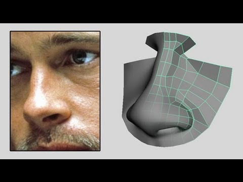 how to draw a 3d nose