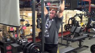 Lee Priest training on Ironmaster Cable Attachment