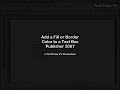 Add a Fill or Border Color to a Text Box in Publisher 2007