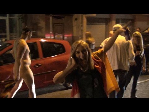 germany - Germany 1 - Argentina 0. Goal by Goetze in Overtime! After Winning the Football World Cup 2014, everybody in Germany went out on the streets to celebrate tog...