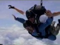 watch closely when the camera man's parachute gets tangled and he almost has to cut away or bounce during my video!