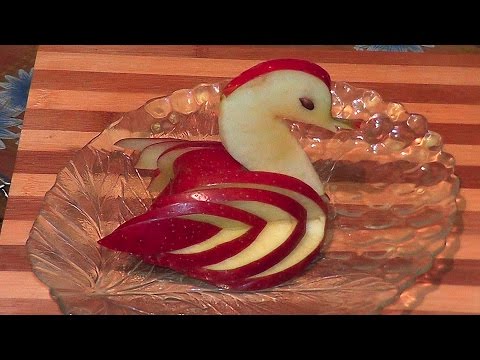 Украшения из яблок видео