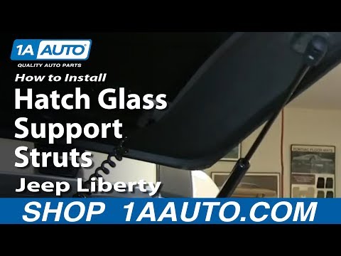 How To Install Replace Rear Hatch Glass Support Struts 2002-07 Jeep Liberty