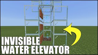 INVISIBLE Water Elevator in Minecraft Bedrock! (Glitch Tutorial No Mods/Command Blocks)