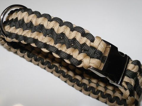 Paracord Halsband Anleitung - breites Hundehalsband in Deutsch auch als Blog