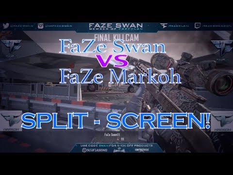FaZe Swan: Private Match Wars #20 vs FaZe Marko - SPLIT SCREEN!