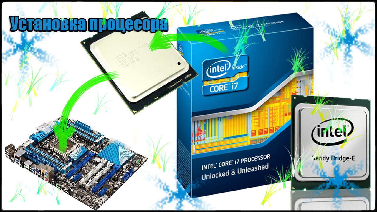 Установка процессора CPU Intel Core i7-3820 3.60 GHz Ч.7
