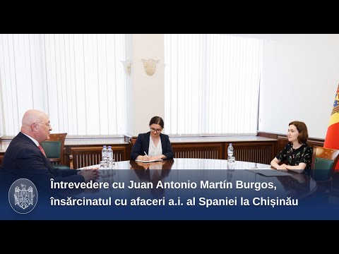  Президент Майя Санду встретилась с временным поверенным в делах Испании в Кишинэу