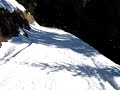 Snow scooter race through the woods I