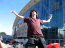 a guy yelling 