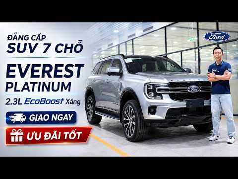 FORD EVEREST PLATINUM 2.3L ECOBOOST XĂNG MÀU BẠC| ĐẲNG CẤP SUV 7 CHỖ - GIAO NGAY, ƯU ĐÃI TỐT