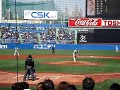 080309 オープン戦　スワローズ　川島慶三のセーフティ